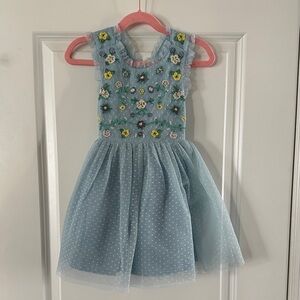 Boden Light Blue Occaision Dress - 3-4T